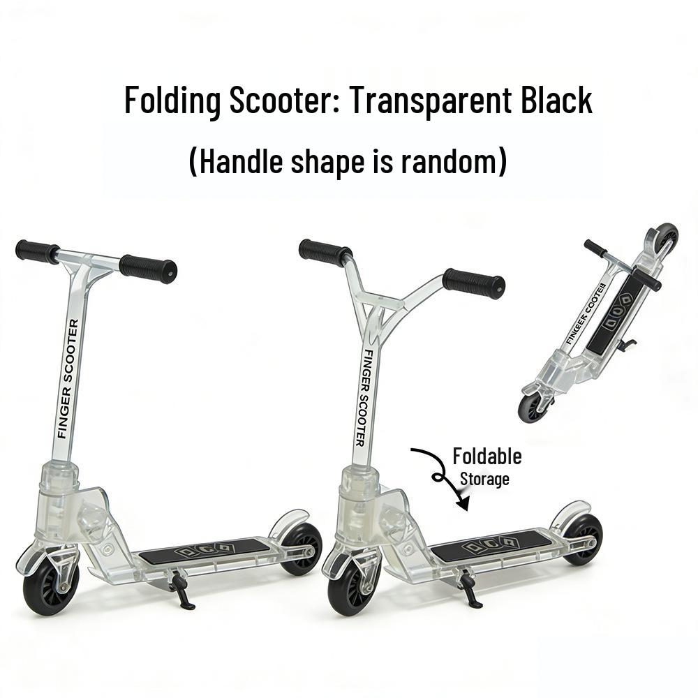 Mini Transparent Folding Finger Scooter Skateboard Model – Creative Toy Gift Ornament