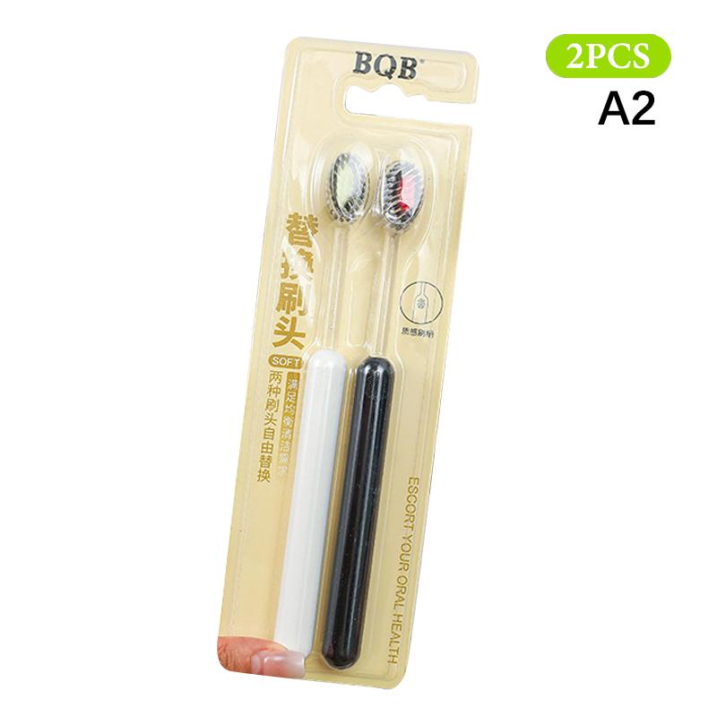 

2 шт. Зубная щетка для чистки полости рта Ультратонкая Мягкая Жесткая щетина Глубокая чистка Для взрослых Отбеливание зубов
