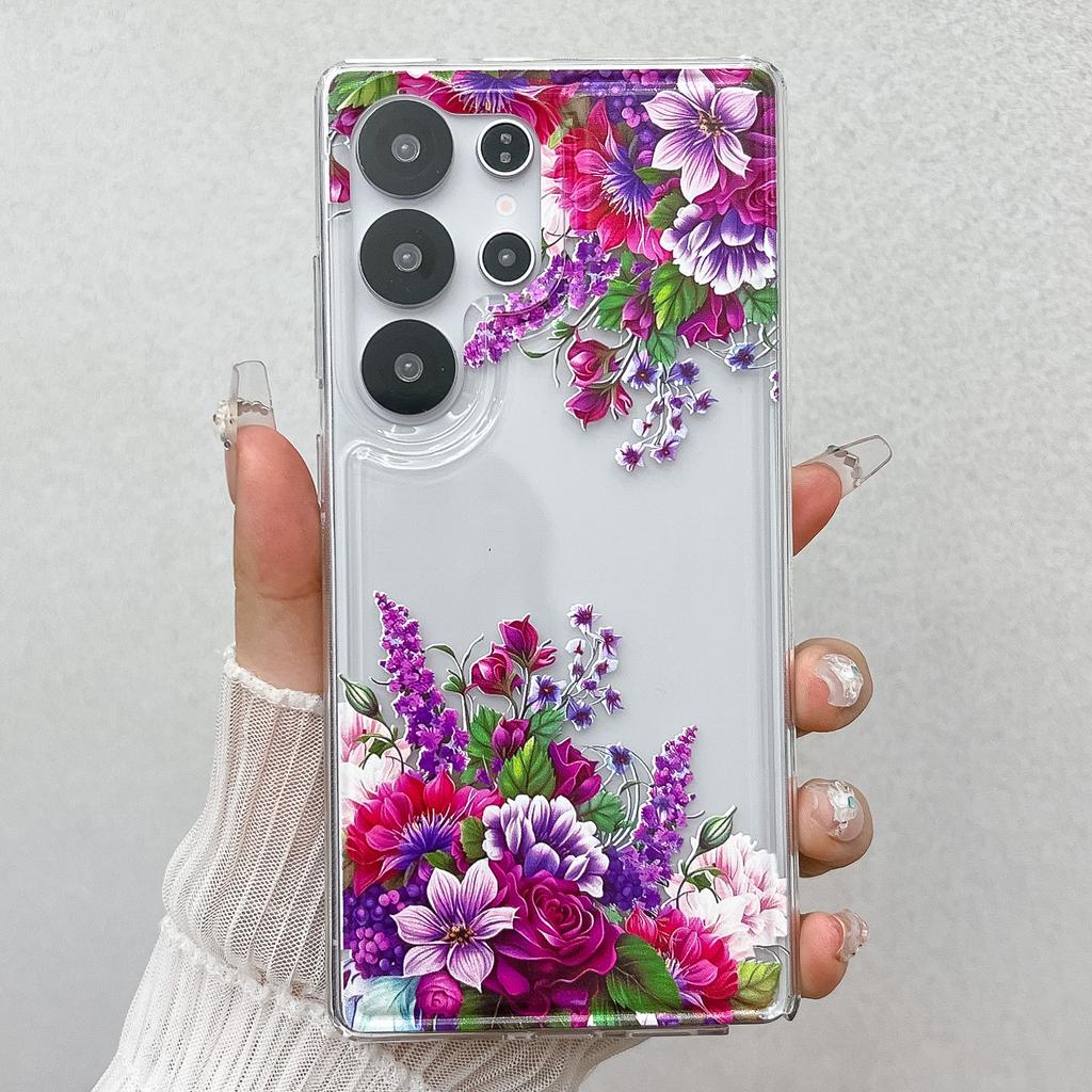 Suitable for Samsung S25ultra Mobile Phone Case S24FE Small Fresh Peach Blossom A56 Air Compressed Airbag Anti Fall New Soft Case