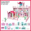 Girl Doll House Toy Children Pretend Play Dollhouse Villa Patchwork Dream Furniture Home Doll House for Kids Christmas Toy Gifts