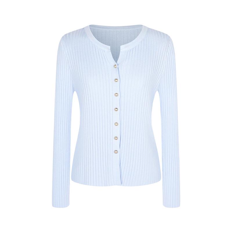 FivePlus Women's Ribbed V-Neck Knit Cardigan