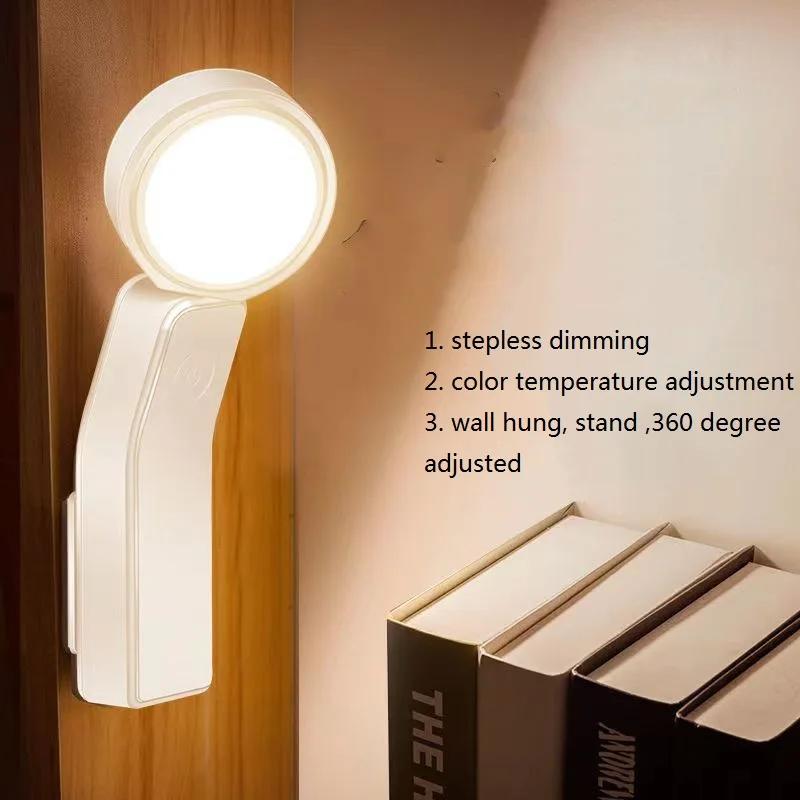 Multi-function Rechargabe Touch Table Lamp Modern Small Tricolor Dimming Desk Light for Living Room Bedroom Study Dormitory