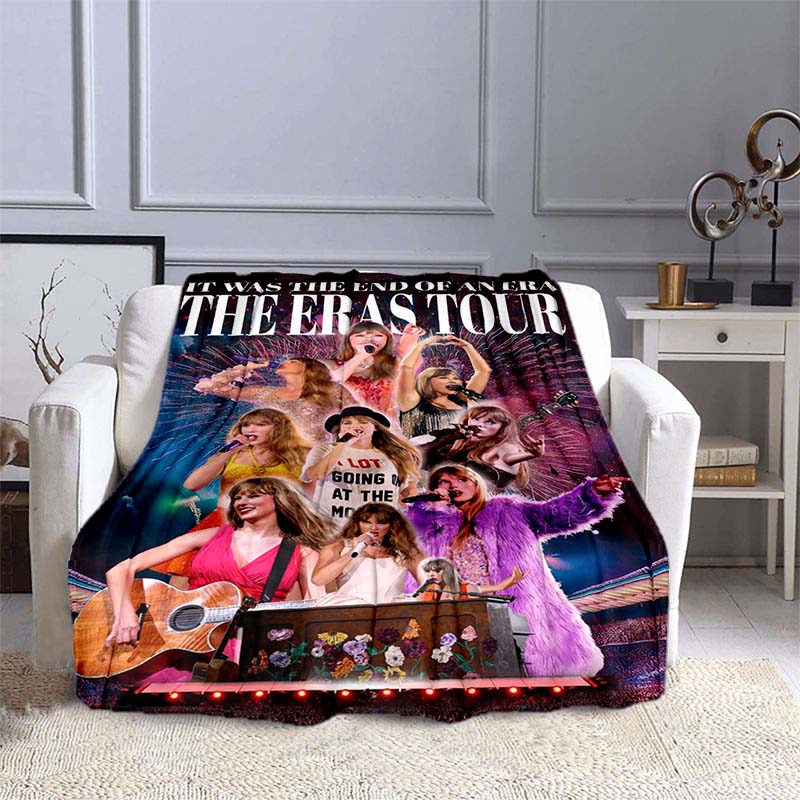 Coperta K-PopT- Taylor-S-Swift - Regalo per Fan - Adatta per Casa, Tempo Libero, Campeggio e Viaggio - Coperta Multifunzionale