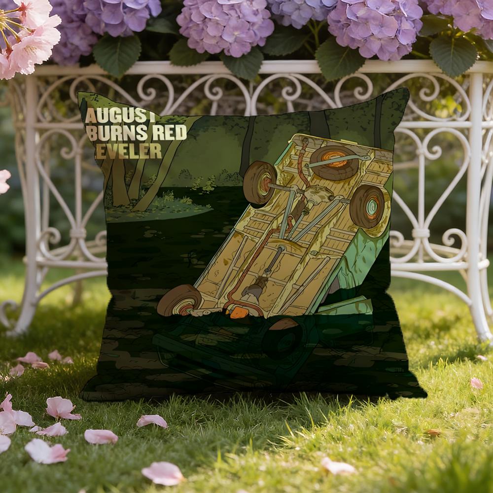 A-August B-Burns Red Band Cushion Cover Home & Car Dual-Scene Pillow Cover: Reversible for Premium Comfort