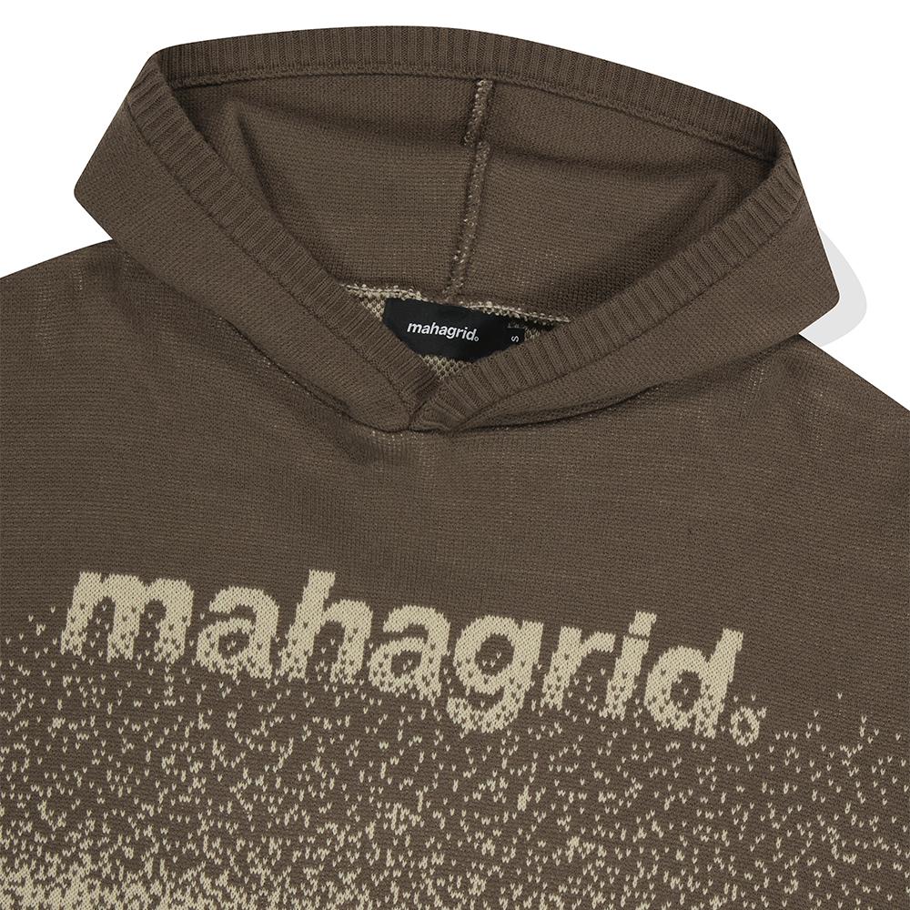 MAHAGRID Basic Logo Ombre Knit Hoodie Brown(Mg2Dfmk630A)