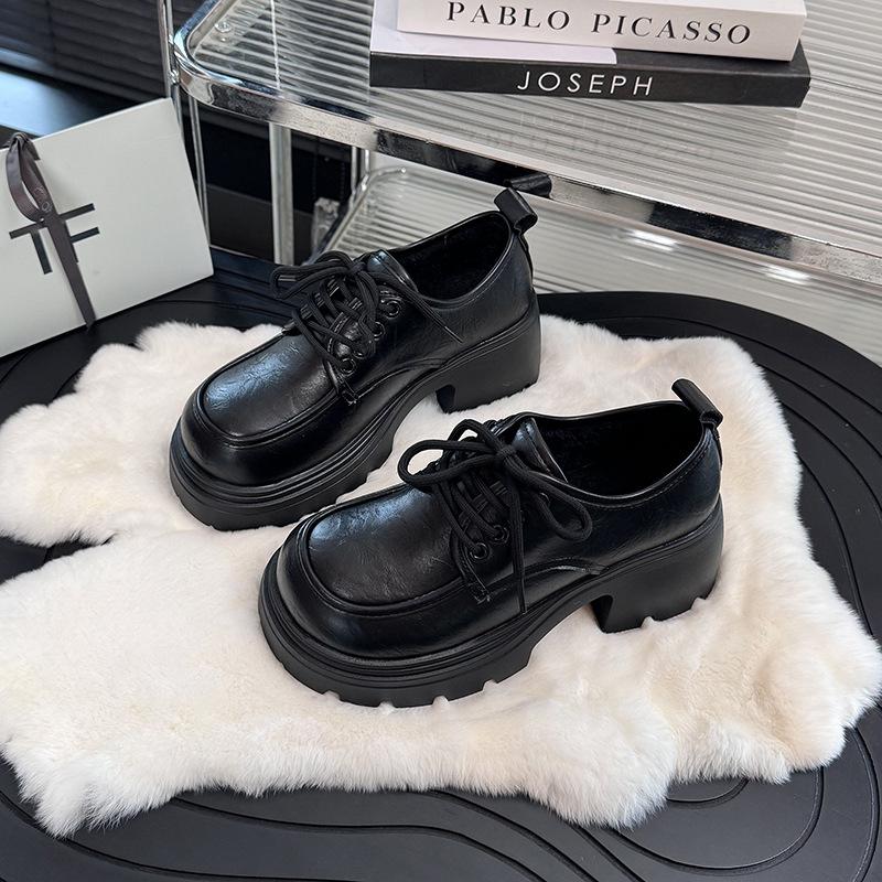 Versatile sweet and cool Mary Jane single shoes for women in the autumn of 2025, new thick-soled soft-soled British-style small leather shoes for wome