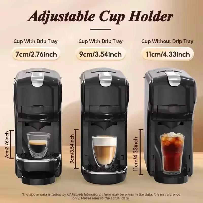 MK-611 220V 19Bar 3in1 Capsule Coffee Machine Portable Office Commercial Small Household Italian American Coffee Pot For DG Nes Capsule
