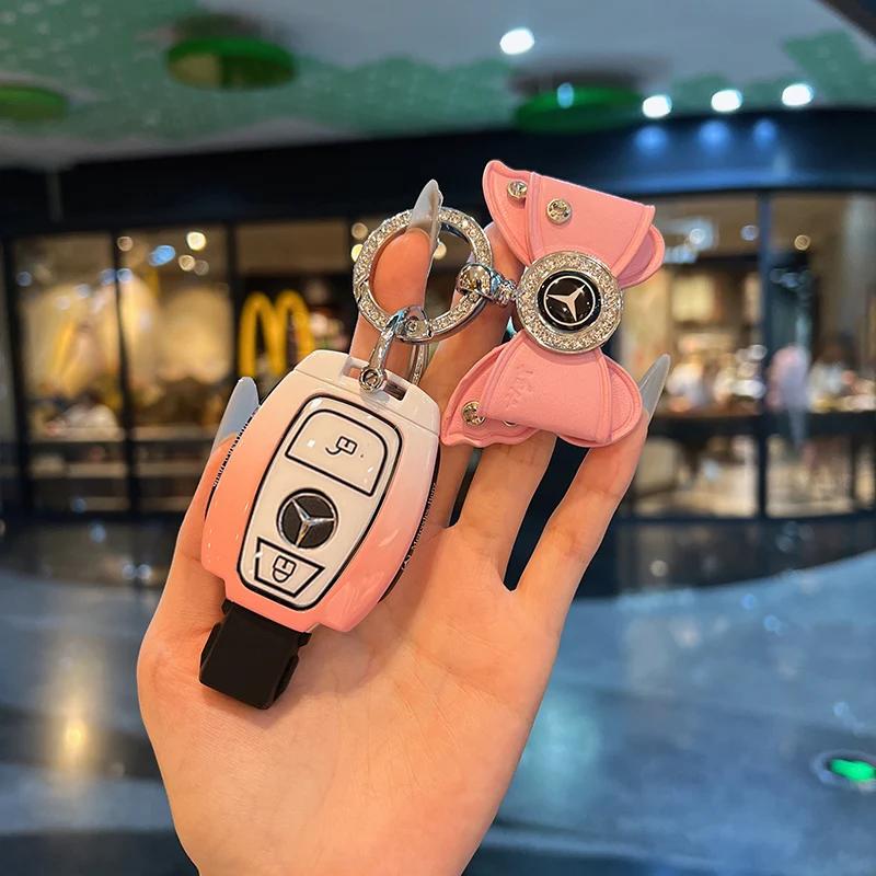 REE4 Car Key Case Cover Holder Protector For Mercedes Benz A B C E Class GLS GLA GLK GLC CLS CLA AMG W204 W205 W212 W463 W176