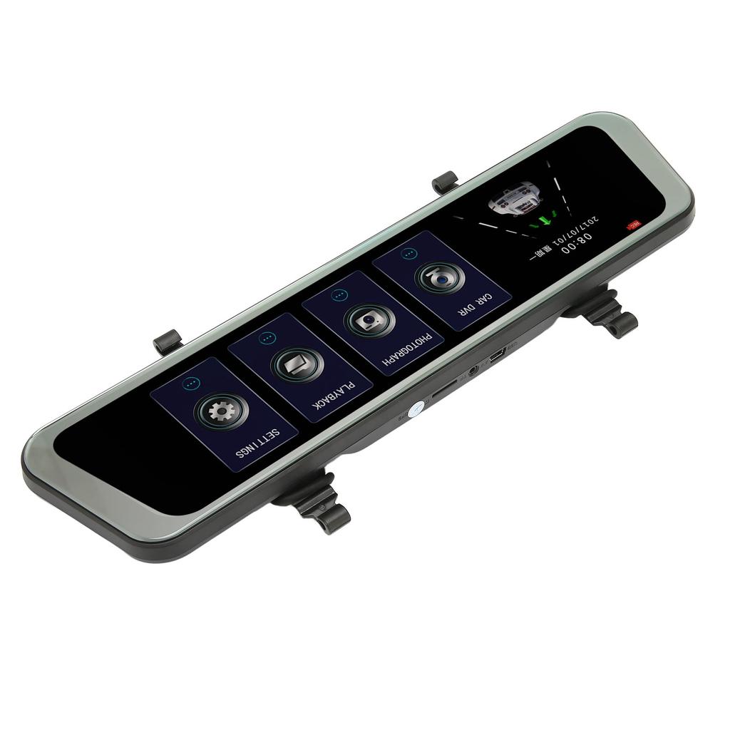 10.3in Rrview Mirror Back Camera Dual Lenses Parking Monitoring G Sensor Recording Voice Control