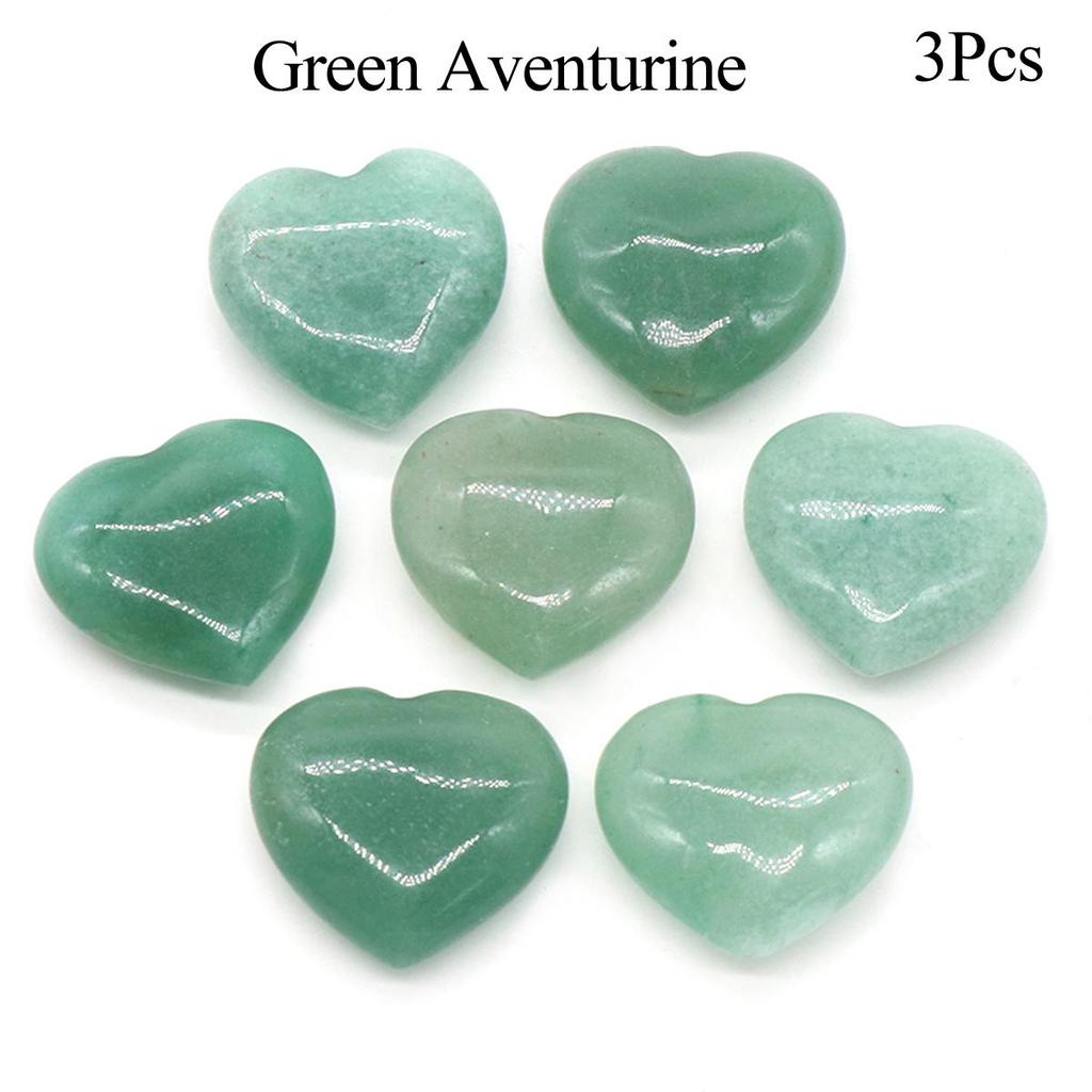 Herz-Kristall-Ornament-Dekoration, Energie-Naturstein, Reiki-Heil-Edelstein für Topfpflanzen, Fischtanks, Aquarien, Heimdekoration, Schmuckzubehör, 2 × 2 cm