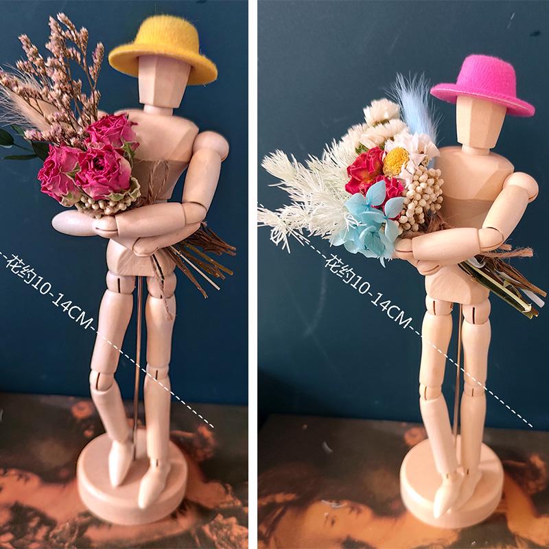 Jointed Wooden Puppet Doll: Handcrafted Human Body Ornament & Decompression Gadget.