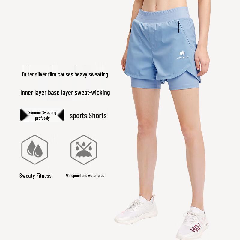 HOTSUIT Sweat-Wicking Yoga Shorts S