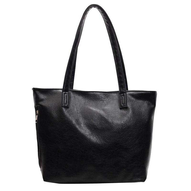 Casual Shoulder Bag Female Original Work Class Commuting Soft Leather Bag Large Capacity Simple Tote Big Bag