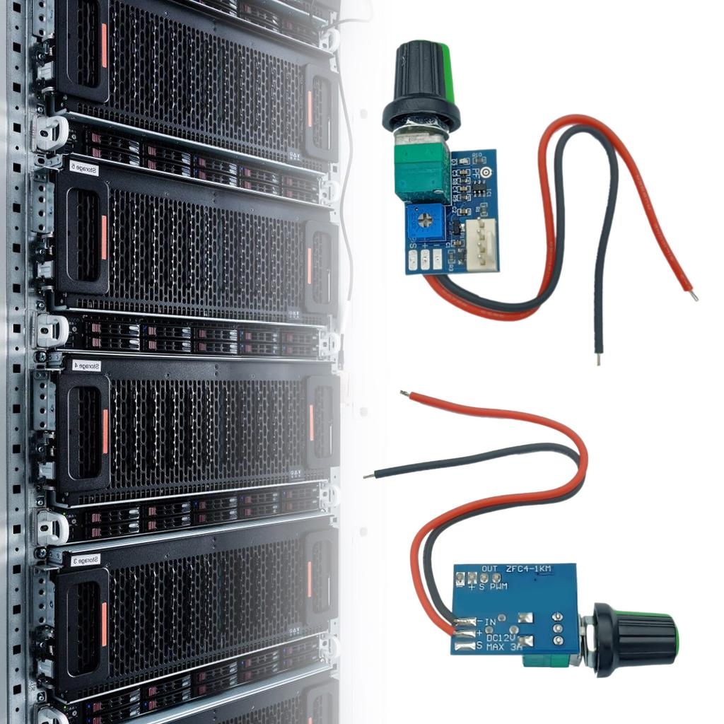 Manualny 4-przewodowy kontroler prędkości wentylatora 12V PWM przełącznik regulacji prędkości do wentylatora obudowy PC CPU z pokrętłem regulowanym