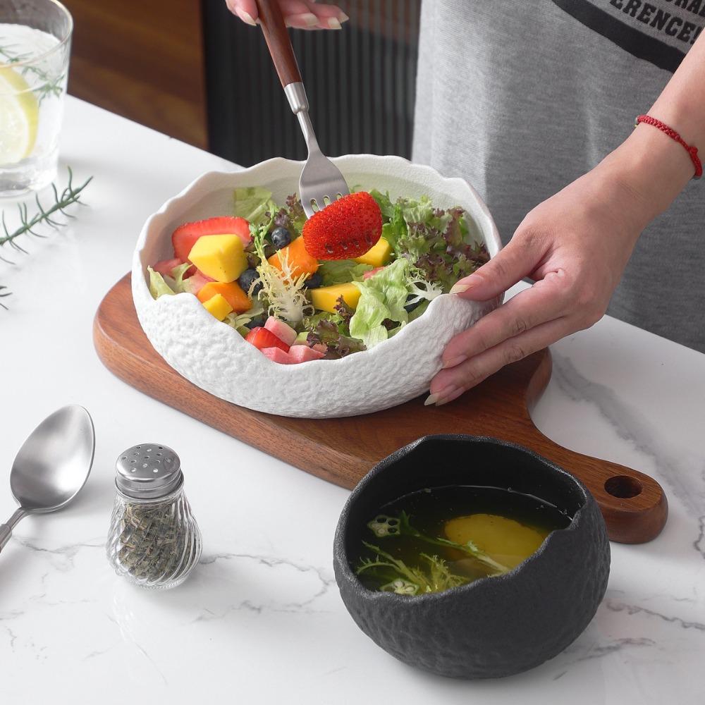 Ceramic Dessert Bowl Matte Finish Dessert Plates High-end Cold Dishes Plate Collection