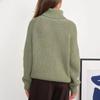 Women's Thick Knitted Turtleneck Sweater - Autumn/Winter Solid Color, Medium-Length, Casual Style.