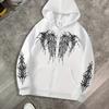 Sweatshirt à capuche zippé décontracté pour homme et femme, imprimé gothique sombre, veste zippée, haut style rue rétro décontracté, nouveauté automne et hiver