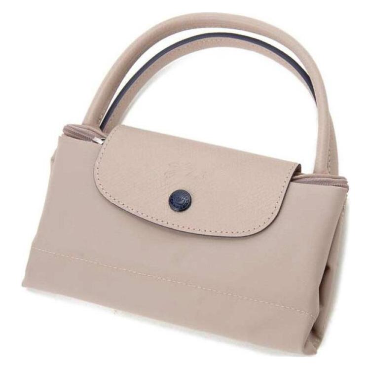 Longchamp Le Pliage 23 Short Handle Foldable Polyurethane Leather Canvas Tote Bag Women Tote Bags Pink 1621619566