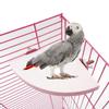 2Pcs Wooden Fan Shape Bird Cage Perches Stand Platform Toy for Pet Hamster Parrot Hot