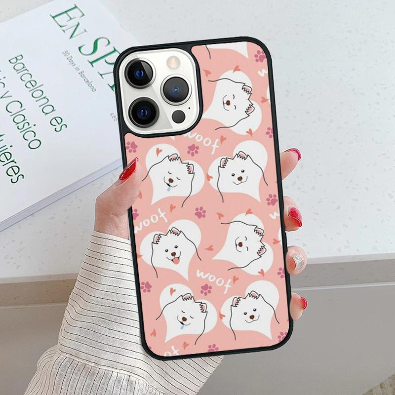 Cartoon Samoyed Dog Phone Case cover For iPhone 17 Air 15 16 16e 14 13 Pro Max Coque 12 11 Pro Max For Apple PLUS fundas