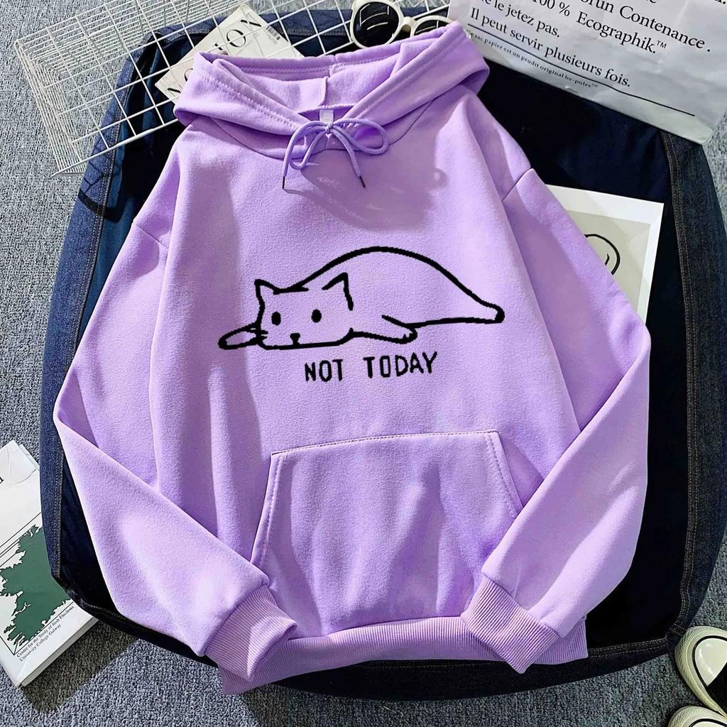 Autumn Winter Cat Print Hoodie Sweatshirt Unisex Couples Fashion Versatile Clothing Full Sleeve Other Styles from Mainland