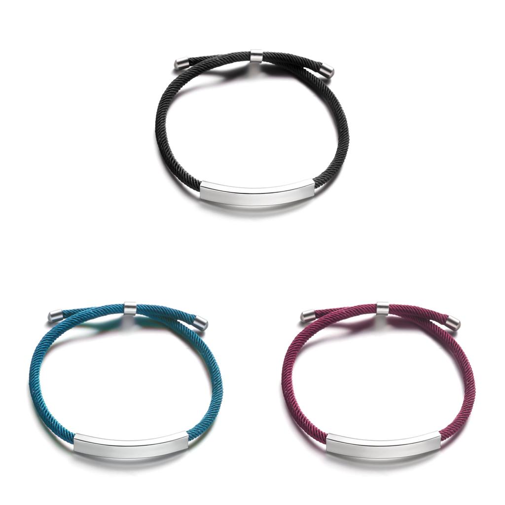 European Style Handmade Steel Wristband With Short Phrases For Gift Giving