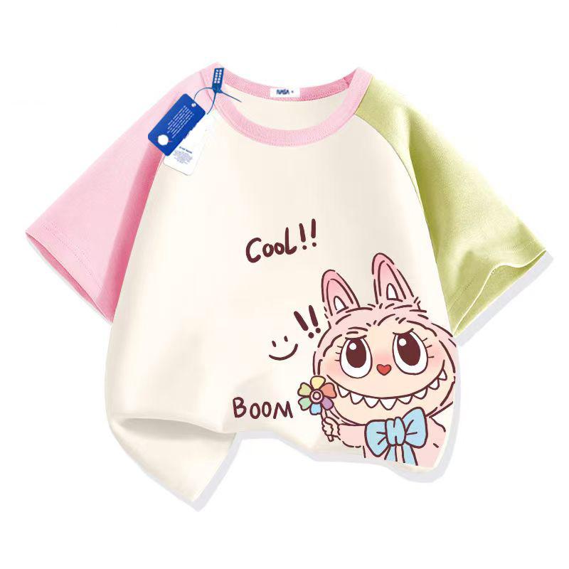 Kawaii LABUBU Anime 3D-Druck Cartoon Anime Kinder T-Shirt Sommer Kurzarm T-Shirt Mädchen Junge T-Shirt Tops