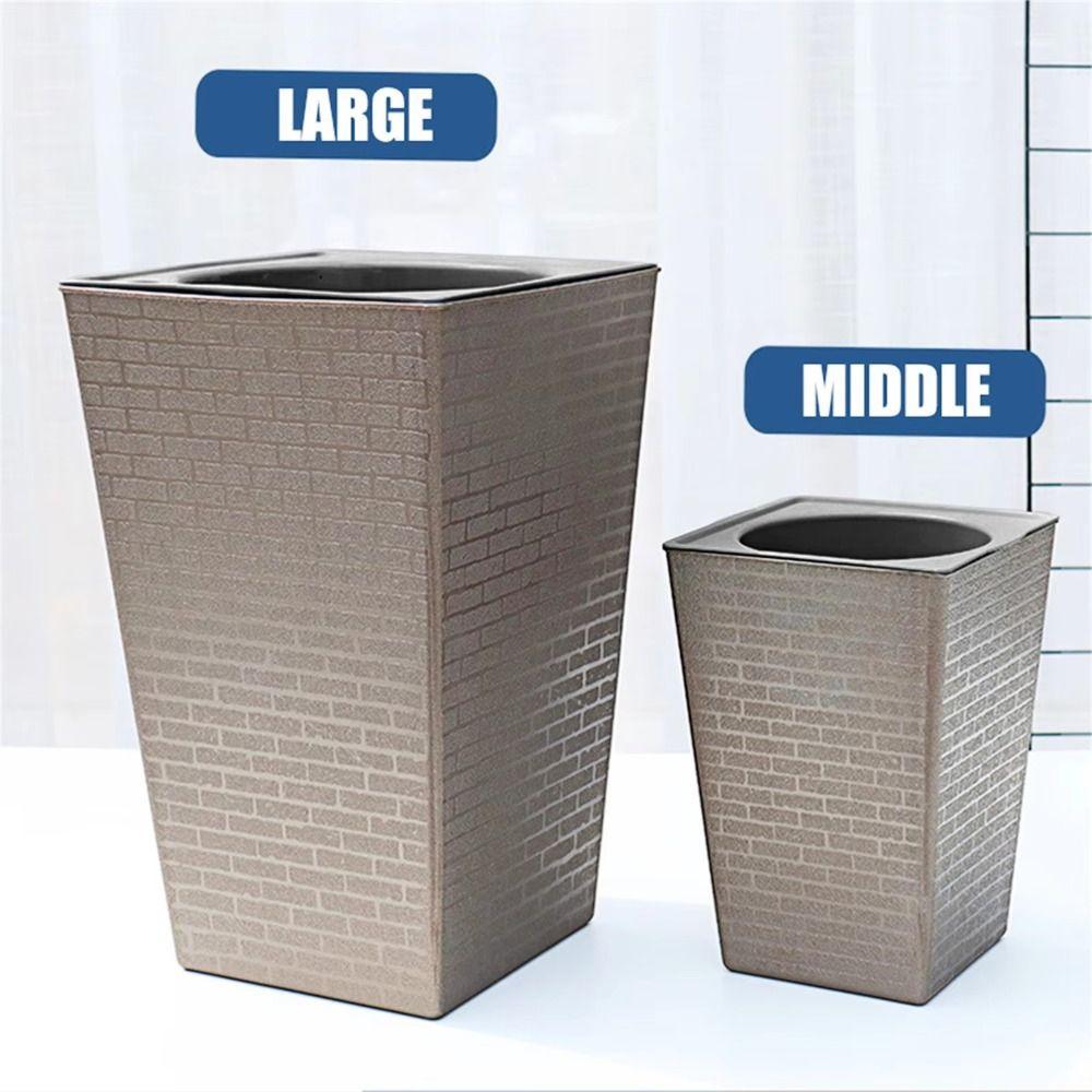 Square Shape Bonsai Flowerpot Plastic Succulent Flower Pot Retro Balcony Plant Pot  Garden Supplies