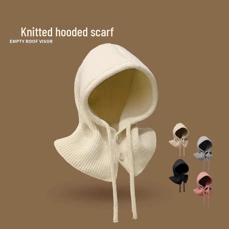 Women's 2025 Knit Hat & Scarf Set - Windproof, Warm, for Autumn/Winter