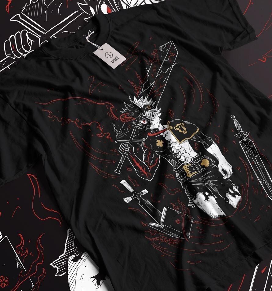 

Black Clover Tshirt Asta Yami Sukehiro Yuno Tee Anime T-Shirt Luck Voltia Shirt M