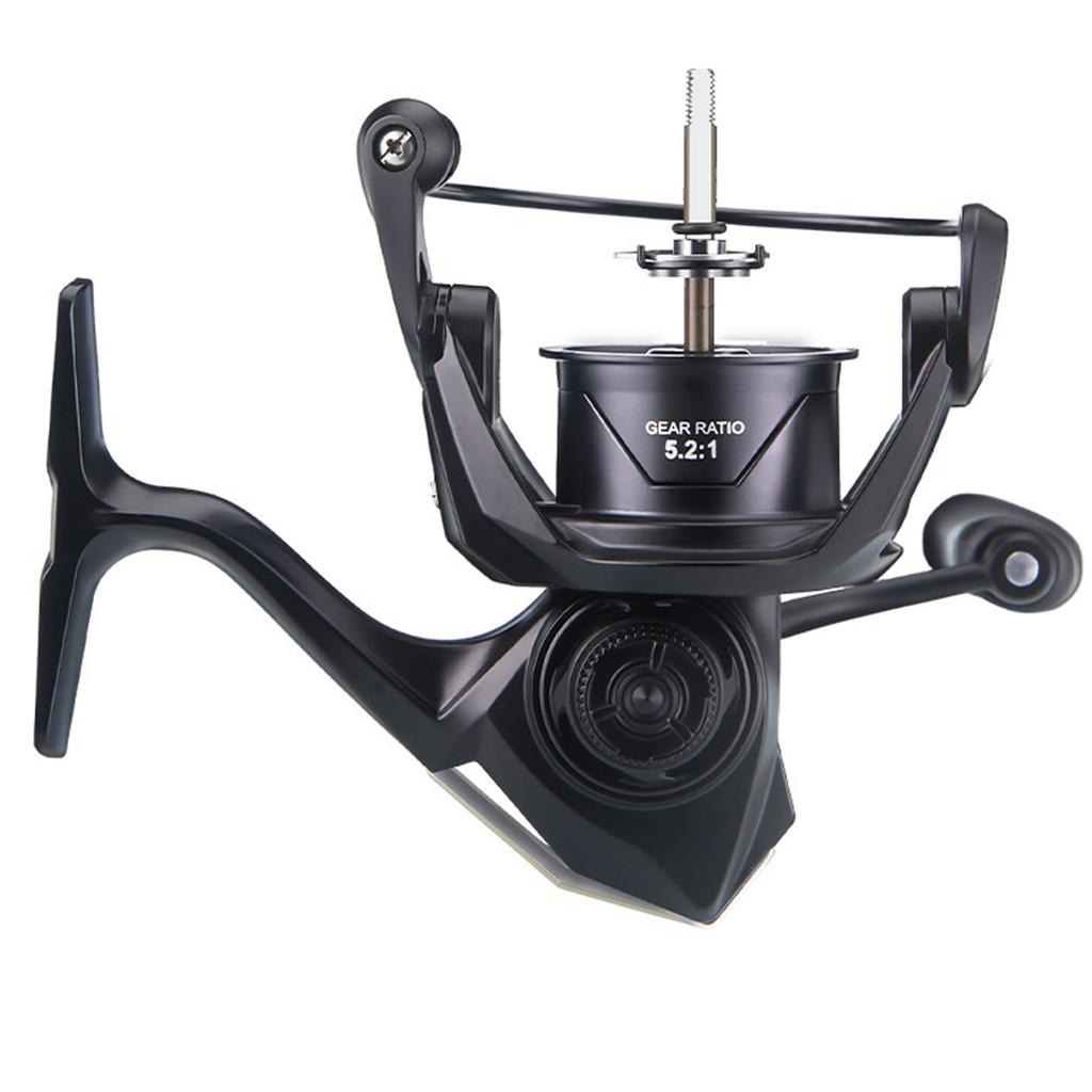 Carbon Fiber 6+1BB Spinning Reel 5.2:1 Speed Ratio Aluminum Alloy Gear Fishing Reel for Saltwater AQR2000MHG