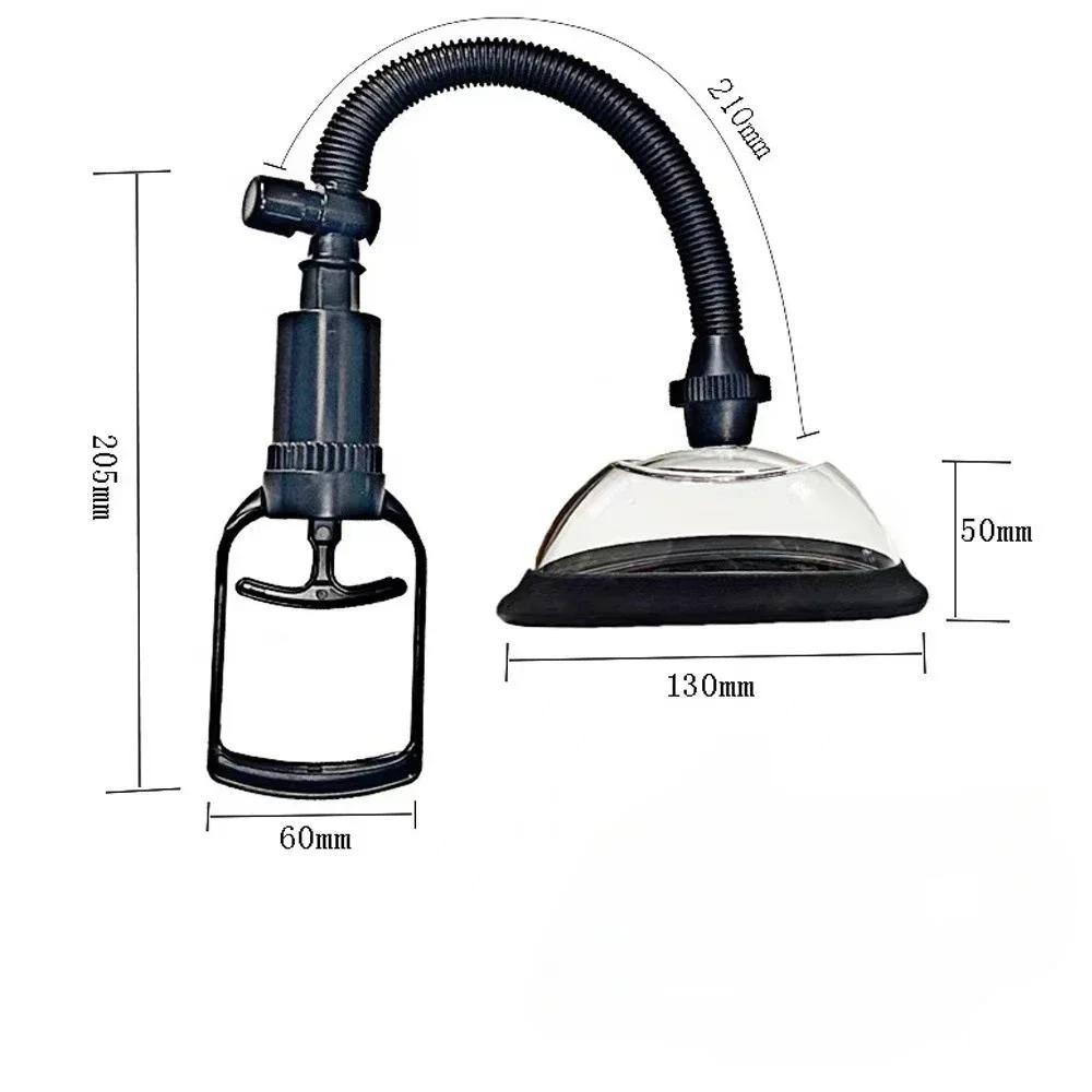 130mm Manual Pussy Pump Vagina Clitoris Sucker Women Breast Massage Nipple Stimulator Enlarge Vacuum Pump Cover Adult Sex Toys