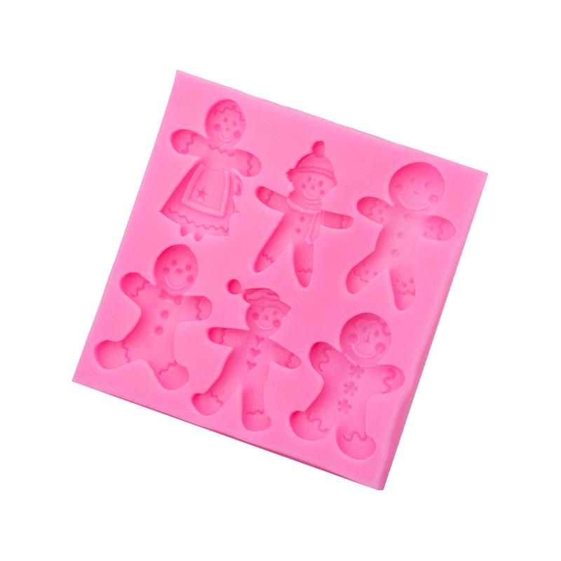 Stampo in Silicone Pupazzo di Neve Natalizio & Pan di Zenzero di Halloween per Cioccolato, Fondente e Strumenti per Argilla Fai da Te