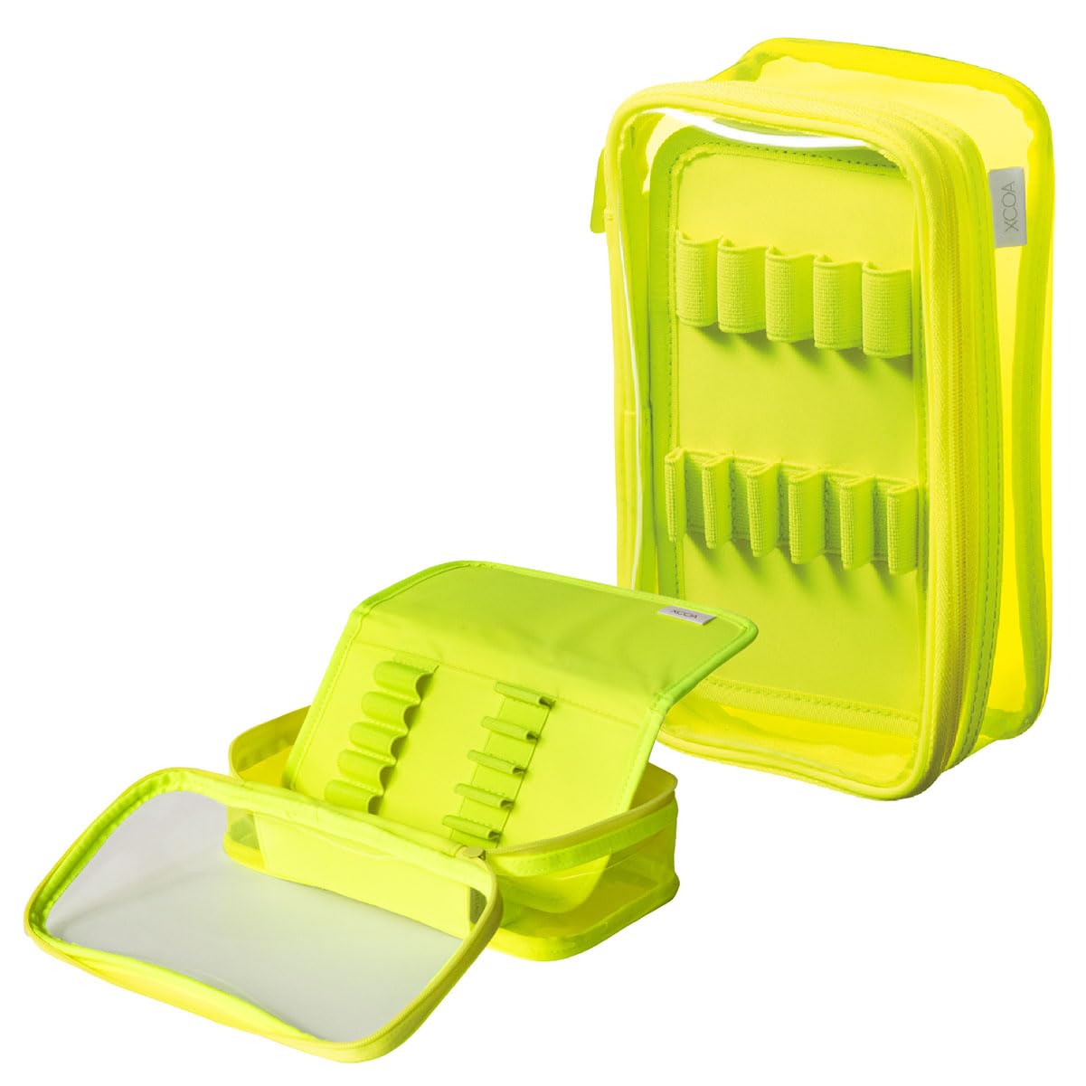 LIHIT LAB XCOA Reversible Clear Pen Neon Yellow Case, A3800-5