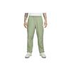 Club Solid Logo Elastic Waist Straight Leg Casual Pants Men Bottoms Olive-Green DX0613-386