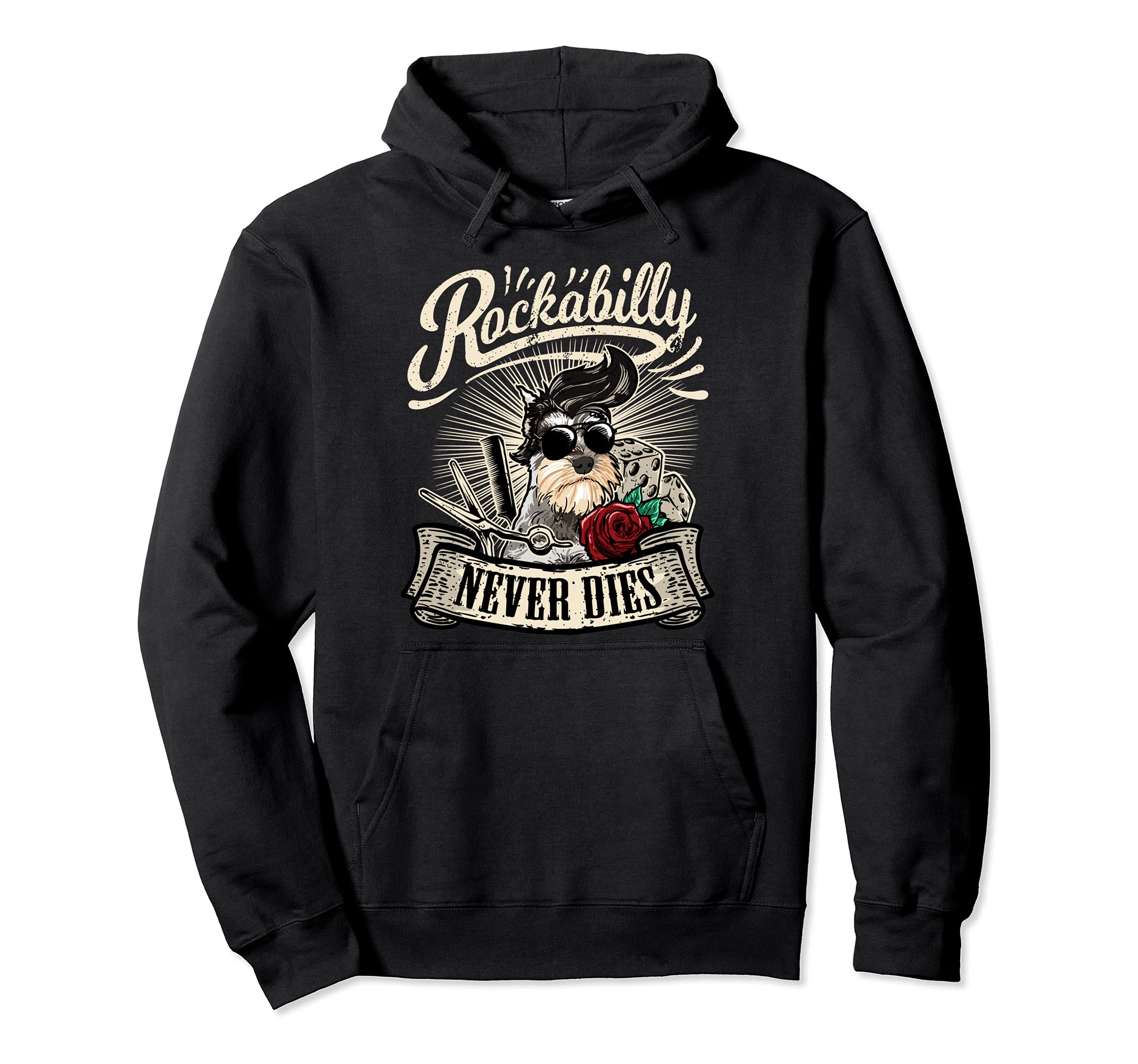 

Rock n Roll Never Dies Dog Lover Schnauzer Hoodie