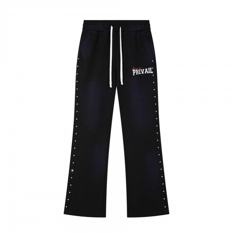 Legends Prevail NY Mens Casual Pants Streetwear Drawstring Waist Micro Flare Trousers