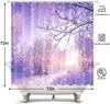 Winter Snowing Landscape Shower Curtain Christmas Winter Wonderland Snowflake Home Bathroom Decorations Snowy Forest Bathtub