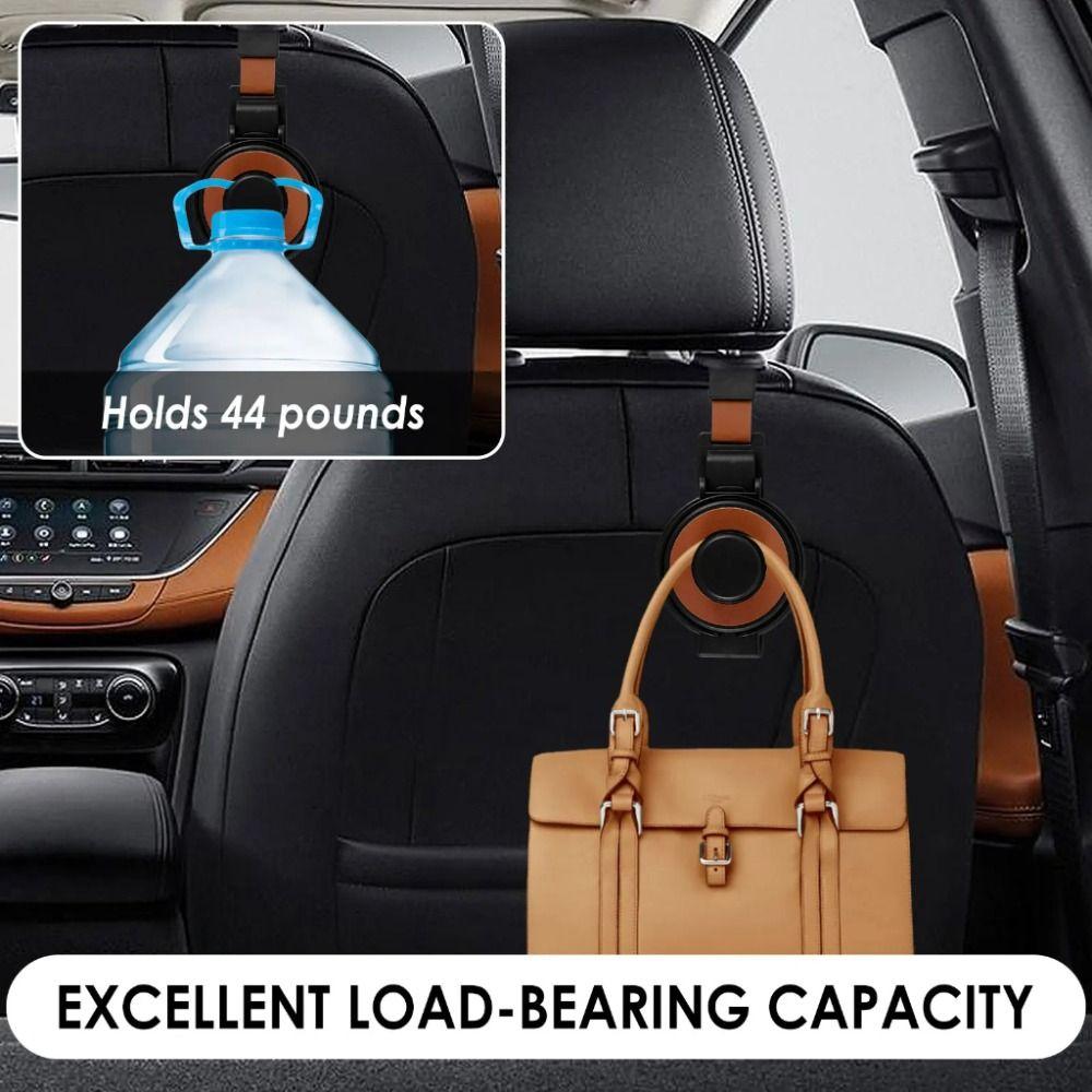 Gancio Multifunzione per Poggiatesta Sedile Auto Comodo Portatile Portabicchieri Pieghevole Organizer per Sedile Posteriore