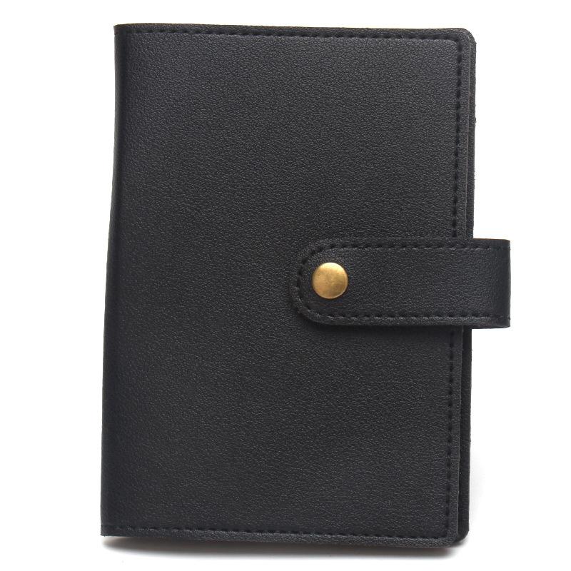 Bronze Button Passport with Luggage Tag Set  Multi-color Buckle  Extra-thick Leather Passport and Luggage Tag Card Holder