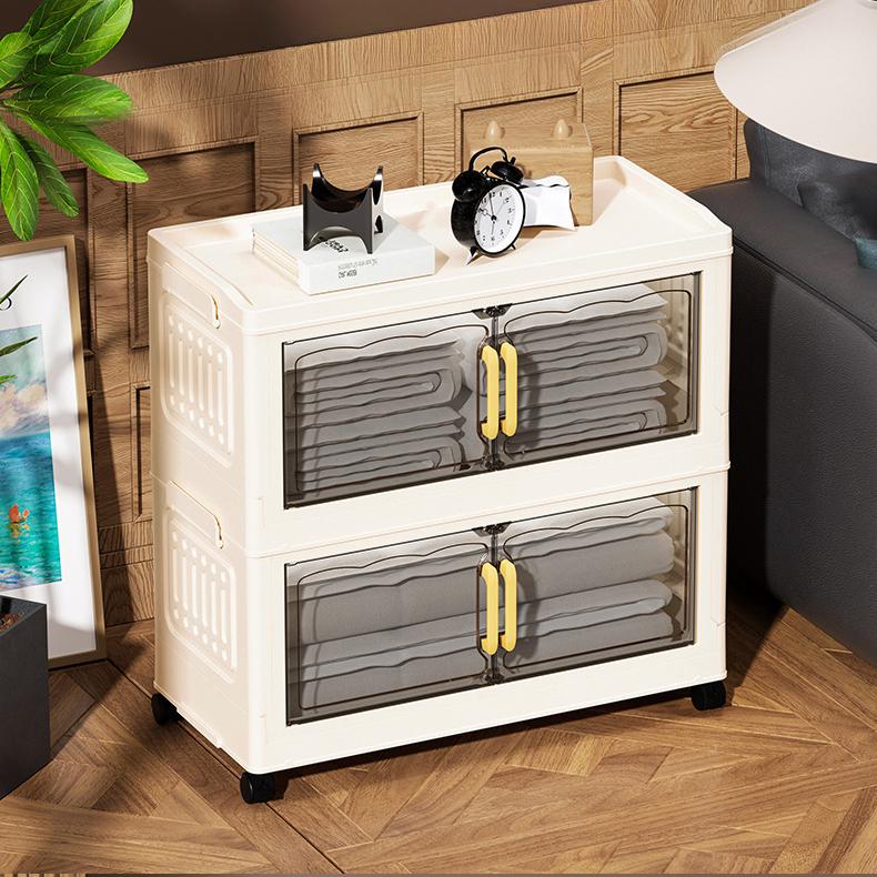 Flip Storage Box Storage Cabinet Foldable Plastic Wardrobe Cross-border Clothes Organizing Box Home Bedroom Locker