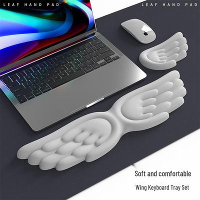 Conjunto Ergonômico de Apoio de Pulso e Mouse Pad de Silicone para Teclados Mecânicos – Suporte de Espuma de Memória para Mulheres