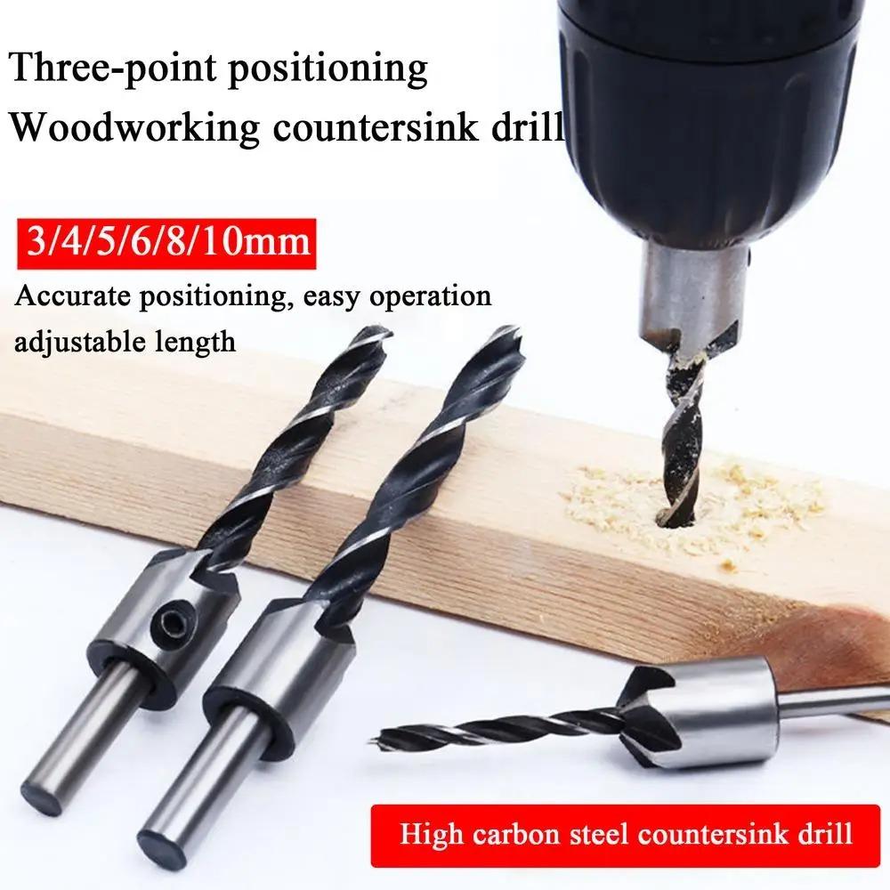 26Pcs Three-point Countersunk Wood Plug Efficient Wood Plug Cutter  Woodworking Tool