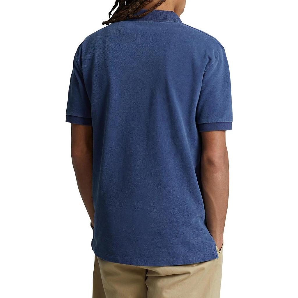 Polo Ralph Lauren SS23 Solid Color Logo Embroidered Pullover Straight Fit Short Sleeve Polo Shirt Men Polo Shirts Blue 710850860-010