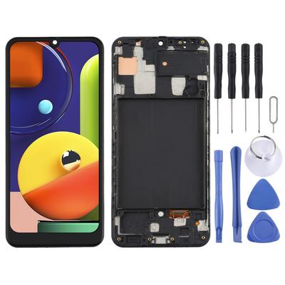 Samsung Galaxy A50s için TFT LCD Ekran Digitizer Çerçeveli Tam Montaj