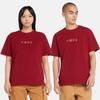 Timberland Pattern Printed Crew Neck Short Sleeve T-Shirt Unisex Tops Bicycle-Red A5TCQ-620