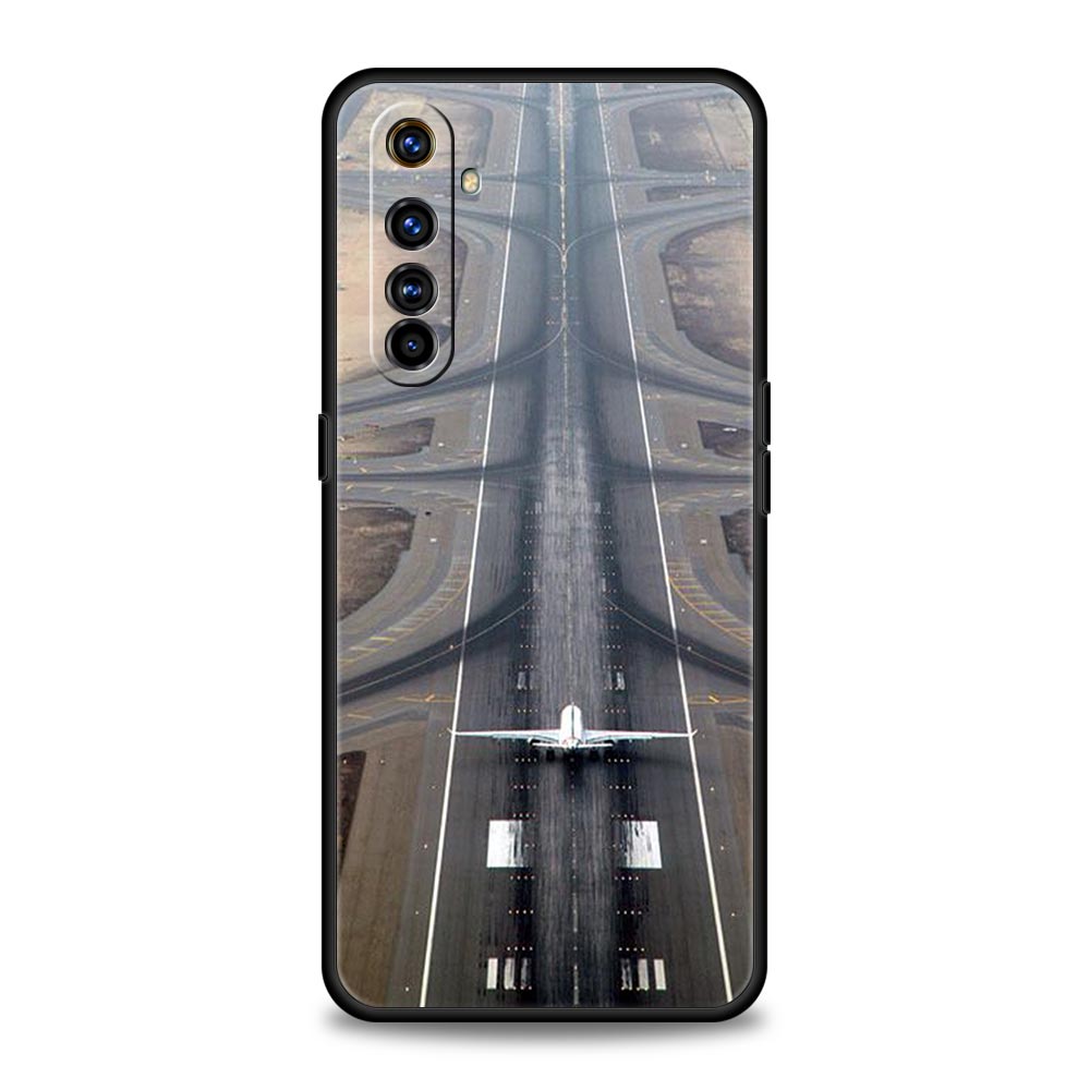 Travel-Nspired Airplane Route Soft TPU For Realme 13 12 11 10 9 Pro Plus GT3 GT2 C21 C25 C35 C53 C55 C67 Pro 5G Phone Case Cover
