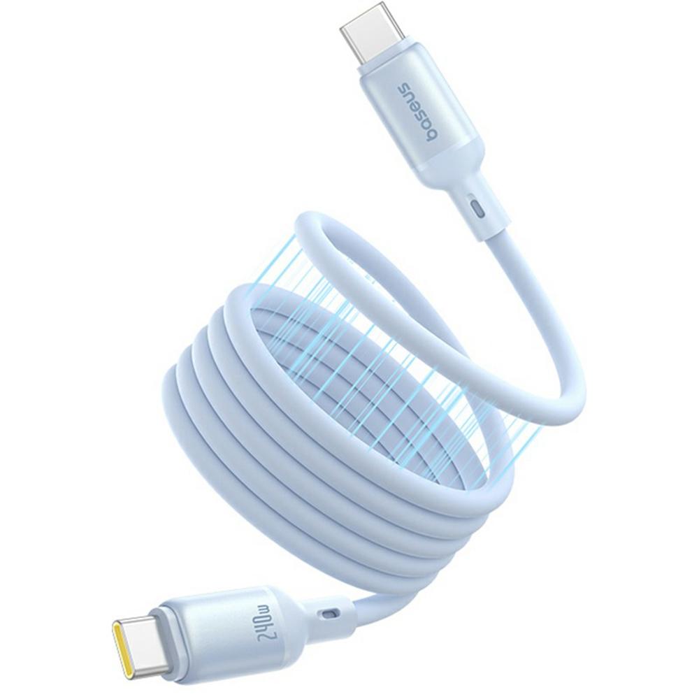 Cablu Magnetic din Silicon Lichid BASEUS Picogo 1m Încărcare Rapidă USB-C la USB-C 240W Cablu de Date