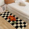Modern Ins Checkerboard Cashmere Rug Comfortable Soft Cooling Bedroom Bed Blanket Bay Window Blanket Cloakroom Carpet