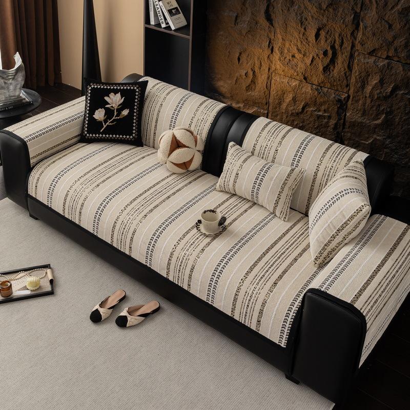 

Chenier Premium Sofa Cushion New Light Luxury Four-Season Universal Non-Slip Leather Seat Cushion Cover Cloth Towel 70*70cm